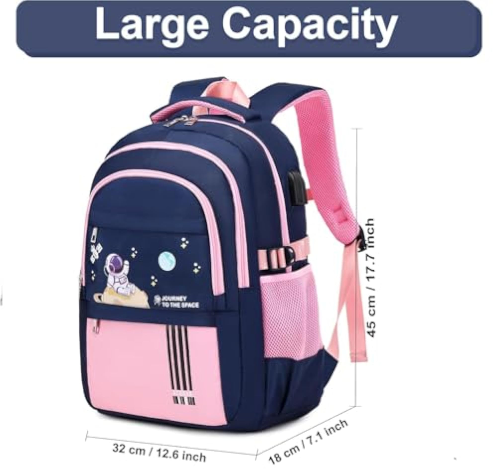 Astronaut Unisex Water Resistant College Travel Backpack